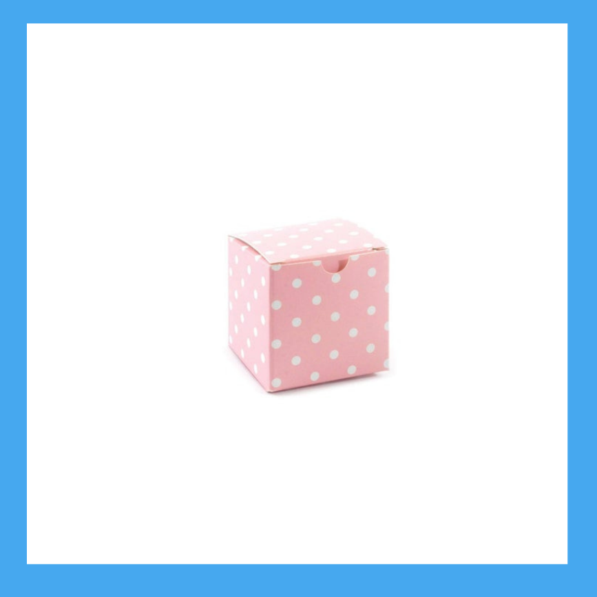 Promotional Square Box made with Recycled Material - Smooth Light Pink